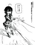  1girl comic gouta_(nagishiro6624) kantai_collection mean monochrome shigure_(kantai_collection) translation_request uniform 