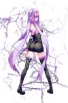  1girl ass blindfold chain dagger fate/stay_night fate_(series) highres long_hair maoxingzhe purple_hair rider solo very_long_hair weapon 