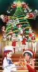  501st_joint_fighter_wing 6+girls christmas christmas_tree eila_ilmatar_juutilainen erica_hartmann francesca_lucchini gertrud_barkhorn hattori_shizuka heidimarie_w_schnaufer highres kaneko_(novram58) long_hair lynette_bishop maria_pier_di_romagna minna-dietlinde_wilcke miyafuji_yoshika multiple_girls sakamoto_mio santa_costume sanya_v_litvyak short_hair strike_witches striker_unit 