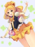  1girl asa_no_ha blonde_hair cure_honey happinesscharge_precure! long_hair magical_girl oomori_yuuko ponytail precure solo wrist_cuffs yellow_eyes 