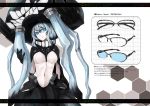  1girl bespectacled blue_eyes bodysuit breasts cape glasses gloves hat kantai_collection looking_at_viewer nabeshima_tetsuhiro pale_skin shinkaisei-kan short_hair silver_hair solo tentacles wo-class_aircraft_carrier 
