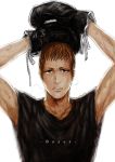  1boy boxing_gloves onizuka_keiji osatoumizu short_hair solo sweat terra_formars 