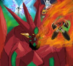  arm_blade armor assault_visor aura biomechanical blue_assault_visor blue_visor butterfly_wings commentary_request crossover denliner densetsu_kyojin_ideon energy energy_wings getter_emperor getter_rays getter_robo getter_robo_(classic) getter_robo_arc glowing glowing_eyes green_light gundam highres horns hxsh2732 ideon ideon_gauge insect_wings looking_at_viewer mazinger_(series) mazinger_z mazinger_zero_(mecha) mecha mecha_focus mobile_suit mobile_suit_gundam moonlight_butterfly_(gundam) multicolored_armor no_humans pilder red_armor robot science_fiction shin_mazinger_zero space super_robot super_robot_wars turn_a_gundam turn_a_gundam_(mobile_suit) v-fin weapon white_armor wings yellow_armor yellow_eyes yellow_light 