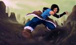  1girl blue_eyes fighting highres korra legend_of_korra short_hair trancendental_raccoon 