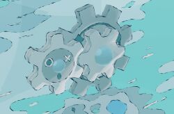  3d animated animated_gif black_eyes blender_(medium) commentary derivative_work english_commentary gears kcamberart klang looping_animation no_humans official_art_redraw open_mouth pokemon pokemon_(creature) pokemon_tcg 