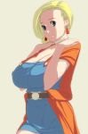  blue_eyes breasts dragon_quest dragon_quest_v earrings huge_breasts jewelry masao solo 