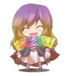  chibi closed_eyes dress gradient_hair hijiri_byakuren kuromiya long_hair multicolored_hair touhou when_you_see_it 