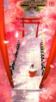  grayfair hakurei_reimu japanese_clothes miko petals scenery shrine signature torii touhou yakumo_yukari 
