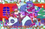  antlers bird cat christmas christmas_tree duck english hibiki_ryouga highres mousse p-chan panda ranma-chan ranma_1/2 reindeer_antlers santa_costume saotome_genma saotome_ranma shampoo_(ranma_1/2) wantan-orz 