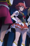 6+girls armpits bare_legs blue_eyes boots breasts brooch brown_hair cure_gonna cure_matador cure_southern_cross detached_sleeves earrings flipped_hair frilled_skirt frills from_below hair_ornament hand_on_own_hip happinesscharge_precure! haruyama_kazunori heart heart_brooch jewelry knee_boots large_breasts light_smile lineup long_hair looking_to_the_side low_wings magical_girl mini_wings miniskirt multiple_girls night night_sky orange_skirt outdoors pink_skirt precure redhead sash short_hair short_shorts shorts shorts_under_skirt side_ponytail silhouette skirt sky smile solo_focus standing star_(sky) starry_sky vest wings