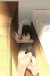  1boy bed big_hero_6 black_hair disney highres hiro_takachiho ore_suzuki short_hair solo stuck 