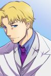  1boy blonde_hair blue_eyes darker_than_black formal lactmangan necktie november_11 solo suit 