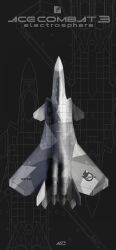  absurdres ace_combat ace_combat_3 aircraft airplane artist_logo asterozoa black_background canards chengdu_j-20 english_commentary fictional_aircraft fighter_jet from_above highres landing_flaps logo military_vehicle no_humans science_fiction universal_peace_enforcement_organization vehicle_focus zoom_layer 