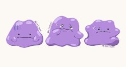  :s artist_name commentary_request ditto gloom_(expression) no_humans pokemon pokemon_(creature) pokemon_focus rizu_(rizunm) sad simple_background sweatdrop tearing_up tears white_background 