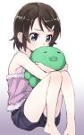  1girl bad_id black_hair blue_eyes child hair_ornament hairclip highres kousaka_kirino matsuryuu ore_no_imouto_ga_konna_ni_kawaii_wake_ga_nai sitting solo stuffed_toy tears young 