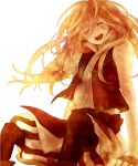  1boy blonde_hair carvajal_(shoukoku_no_altair) closed_eyes highres kusakari long_hair open_mouth shoukoku_no_altair smile 