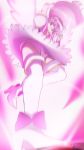 1girl aino_megumi cure_lovely happinesscharge_precure! haruyama_kazunori long_hair magical_girl pink_eyes pink_hair ponytail precure solo thigh-highs underwear white_legwear wings 