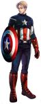  1boy avengers blonde_hair blue_eyes captain_america highres marvel shield solo steve_rogers superhero syuhei210 