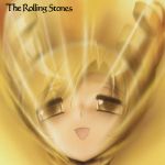  1girl album_cover blonde_hair cover drill_hair face goats_head_soup looking_at_viewer mahou_shoujo_madoka_magica open_mouth parody shingyouji_tatsuya solo the_rolling_stones tomoe_mami twin_drills yellow yellow_eyes 