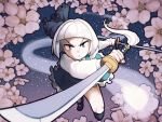  1girl commentary_request dual_wielding highres konpaku_youmu nappooz sword touhou weapon white_hair 