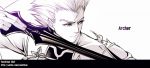  1boy archer bow_(weapon) character_name fate/stay_night fate_(series) solo watermark weapon web_address yaoshi_jun 