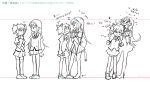  &gt;_&lt; /\/\/\ 2girls akemi_homura angry blush bow clenched_hands closed_eyes cx directional_arrow flying_sweatdrops hair_ribbon hairband hands_raised headbutt height_chart height_difference high_heels kaname_madoka long_hair looking_at_another magical_girl mahou_shoujo_madoka_magica mahou_shoujo_madoka_magica_movie motion_lines multiple_girls pleated_skirt ribbon school_uniform short_twintails silverxp sketch skirt standing sweat thigh-highs tiptoes translation_request twintails twitter_username wavy_mouth x) zettai_ryouiki 