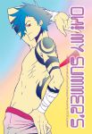   bandage bodypaint kamina shirtless swimsuit tattoo tengen_toppa_gurren_lagann  