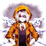  ? alternate_costume cirno contemporary eyepatch grin hal360 hands_in_pockets hooded_jacket sleeves_pushed_up smile touhou 