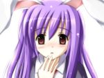  bad_id blush bunny_ears mumei purple_hair rabbit_ears red_eyes reisen_udongein_inaba touhou 