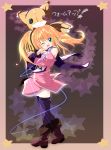  anise_tatlin anise_tatlin_(cosplay) blonde_hair child cosplay doll green_eyes haru_(arser_doil) highres patty_fleur purple_background smile solo star starry_background tales_of_(series) tales_of_the_abyss tales_of_vesperia thighhighs tokunaga twintails wink 