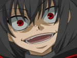   black_hair close-up crazy evil face laughing open_mouth parody red_eyes scary umineko_no_naku_koro_ni  