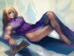  barefoot blonde_hair china_dress chinadress chinese_clothes crossdressing crossdressinging green_eyes long_hair male manly moreshan scar siegfried siegfried_schtauffen soul_calibur soulcalibur sword weapon 