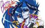  asmodeus_(shinrabansho) beelzebub_(shinrabansho) beelzebub_(shinrabanshou) blue_hair blue_skin brother_and_sister demon demon_girl gloves horns pointy_ears ponytail ribbon shinrabansho shinrabanshou siblings tail yellow_eyes 