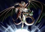  1boy aquaplusx armor claws destiny_hero_plasma duel_monster highres sharp_teeth tail wings yellow_eyes yuu-gi-ou 