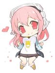  1girl blush breasts chibi headphones large_breasts long_hair looking_at_viewer lowres minoa_(lastswallow) nitroplus pink_eyes pink_hair smile solo super_sonico 