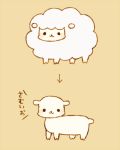  ayu_(mog) blush no_humans original sheep simple_background solo translation_request 