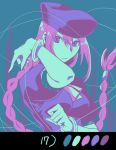  1girl braid hat limited_palette melty_blood mgk968 single_braid sion_eltnam_atlasia solo tsukihime wire 