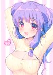  1girl long_hair open-chest_sweater purple_hair ribbed_sweater sketch solo sweater tagme usashiro_mani violet_eyes 