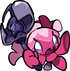  chibi chibi_only commentary_request english_commentary full_body hammer holding holding_hammer kawaanago lowres mixed-language_commentary open_mouth pokemon pokemon_(creature) pokemon_focus solo tinkatuff transparent_background twitter_username 