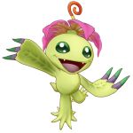  3d creature digimon digimon_story:_cyber_sleuth flower game_model no_humans open_mouth palmon teeth 