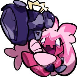  blush blush_stickers chibi chibi_only commentary_request english_commentary eyelashes full_body hammer holding holding_hammer kawaanago lowres mixed-language_commentary pokemon pokemon_(creature) pokemon_focus smile solo tinkaton transparent_background twitter_username 