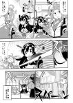  bottle comic eating highres houshou_(kantai_collection) jun&#039;you_(kantai_collection) kantai_collection monochrome nagato_(kantai_collection) nyoge translation_request younger 