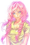  1girl blue_eyes braid hirose_yasuho jojo_no_kimyou_na_bouken jojolion nedayashi pink_hair solo twin_braids 