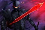 1boy armor arondight berserker_(fate/zero) fate/zero fate_(series) full_armor glowing glowing_sword glowing_weapon helmet reiji_(rageh000) solo sword weapon 