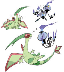  candle chandelier chandelure commentary_request dragon fire flygon kochi8i lampent litwick musical_note no_humans pokemon pokemon_(creature) pokemon_focus purple_fire red_eyes riding riding_pokemon sleeping tail trapinch vibrava white_background wings yellow_eyes zzz 