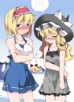  ... 3girls alice_margatroid blonde_hair blue_eyes blush braid breasts chemise commentary_request hairband hammer_(sunset_beach) hat kirisame_marisa looking_at_viewer multiple_girls shanghai_doll short_hair single_braid sleeping smile touhou witch_hat yellow_eyes zzz 