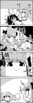  /\/\/\ 2girls 4koma animal_ears bathing blush bow braid cat_ears comic dress extra_ears fanning flat_gaze hair_bow hairband heart highres kaenbyou_rin komeiji_satori long_hair lying monochrome multiple_girls naked_towel on_back onsen open_mouth pointy_ears poking reiuji_utsuho shaded_face short_hair smile steam sweatdrop tail tani_takeshi third_eye touhou towel translation_request twin_braids unconscious yukkuri_shiteitte_ne 