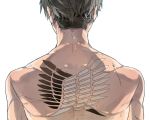  1boy back back_tattoo from_behind highres jyun_xix levi_(shingeki_no_kyojin) nape shingeki_no_kyojin solo 