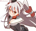  1girl 9law amatsukaze_(kantai_collection) blush kantai_collection long_hair simple_background solo very_long_hair white_background 