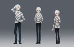  1boy 1girl accelerator ahoge albino choker dual_persona genderswap hair_ornament highres linjie long_sleeves looking_at_viewer red_eyes short_hair sleeves_past_wrists to_aru_majutsu_no_index white_hair 